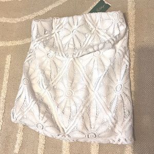 Lilly Pulitzer crochet lace strapless tank NWT $100 Size Small